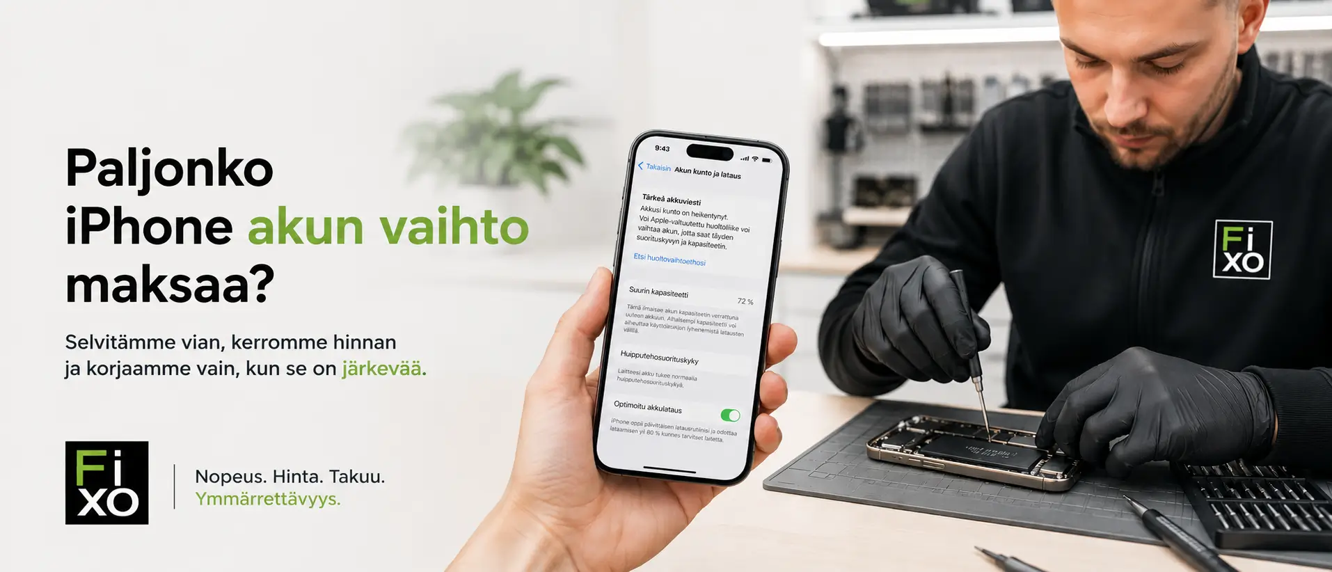 Paljonko iPhone akun vaihto maksaa Hinta, mallit ja milloin akun vaihto kannattaa
